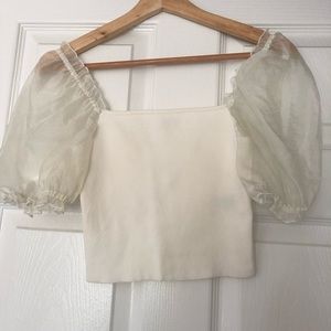 Aritzia Wilfred Puff Sleeve Top